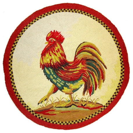 Hand Hooked Chair Pad, 16"