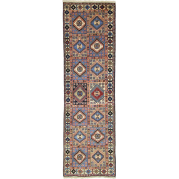 Persian Rug Yalameh 9'2"x2'8" Hand Knotted