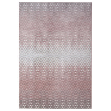 Sonoma Merriam Pink, Ivory Area Rug, Pink, 5x8