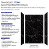 Transolid Titan Shower Wall Kit, Black Caruso (Honed), 60-in X 48-in X 96-in