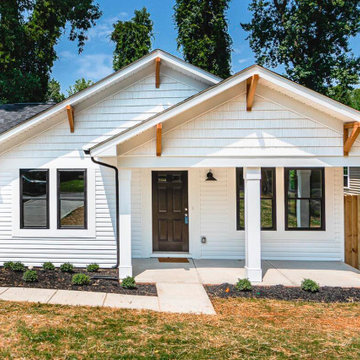 Siding Installation - Vinyl Lap and Shakes in Arctic White