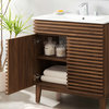 Render 30" Bathroom Vanity Cabinet, Walnut White