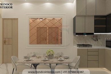 Open kitchen design with dinning space