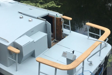 Barge iroko seating rail