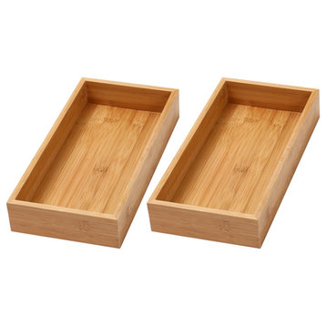 YBM Home Kitchen Drawer Organizer Storage Box, Set of 2, 6"x15"x2"