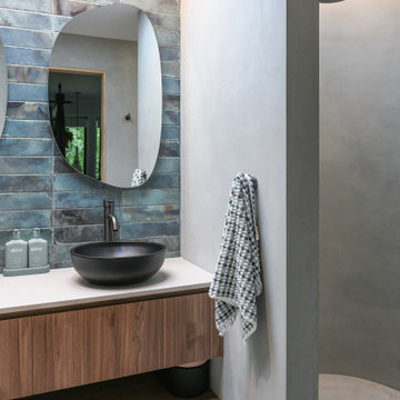 // MOODY AND CURVASCIOUS: FORESTVILLE ENSUITE AND MAIN BATHROOM