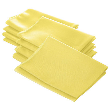 LA Linen Polyester Poplin Napkin, 10 Pack, Light Yellow