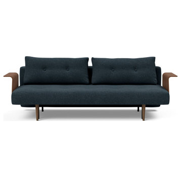 Recast Plus Sofa Bed Dark Styletto with Arms - Nist Blue