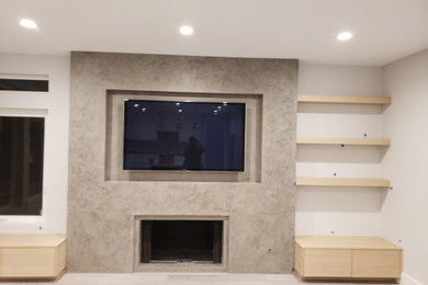 Example of a trendy living room design in Los Angeles