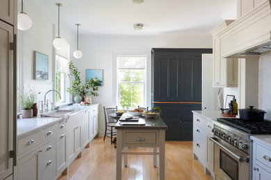 Example of a farmhouse home design design in Other