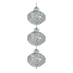 Elegant Lighting - Spiral Clear Crystal Chandelier With 45-Light, Chrome, Elegant Cut - Ceiling Lighting