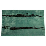 Paseo Road by HiEnd Accents - Barbwire Print Rug - The iconic Barbwire bathroom and kitchen rug twists strands of barbwire printed across a luxurious turquoise setting. Made from 100% acrylic and measuring 24 by 36 inches, Barbwire is the perfect accent for your kitchen or bathroom sink. This rug is part of the larger HiEnd Accents Barbwire collection which features the iconic barbwire in stylish western shades for an affordable statement of rustic luxury.