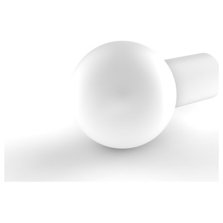 1" Cabinet Knob, Matte White