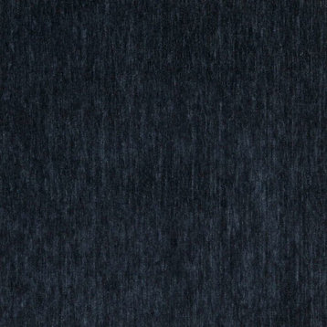 Deep Blue, Solid Plush Soft Chenille Upholstery Fabric By The Yard