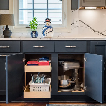 Two-Tone Transitional Kitchen Remodel Done with Cabinet Refacing