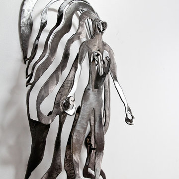 Abstract Metal Wall Sculptures