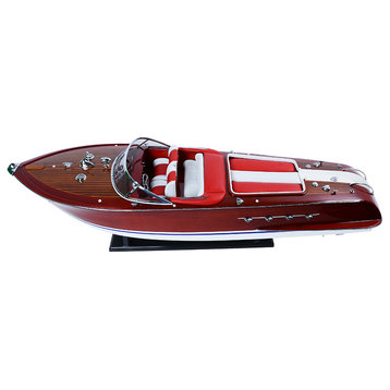 Riva Aquarama Painted With RC Motor Wooden model speedboat