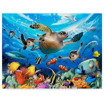 "Large Turtle" by Howard Robinson, Canvas Art