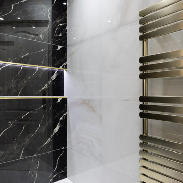Onyx Bianco Marble-Effect and Kawala Nero Marble-Effect
