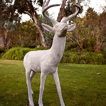 Standing Stag Deer Statue