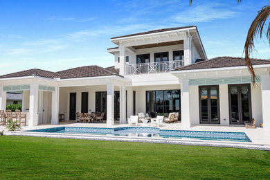 Island style exterior home photo in Miami