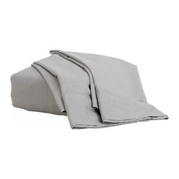 Dreamtex Home - Natalia Cavalletto Box Sheet Set, Silver, King - Sheet And Pillowcase Sets