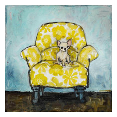 "Dog Allowed In" Painting Print on Canvas by Tori Campisi