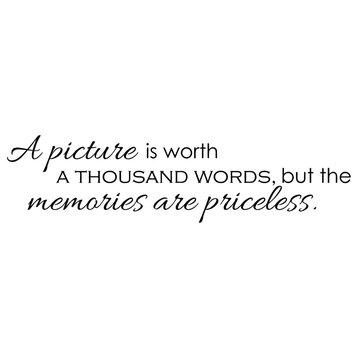 Decal Wall Sticker A Picture Is Worth A Thousand Words Quote, Black