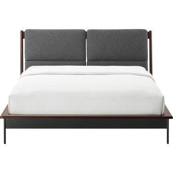 Park Avenue Fabric Platform Bed - Ruby, Cal King