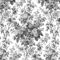 Bouquet, Black - Wallpaper