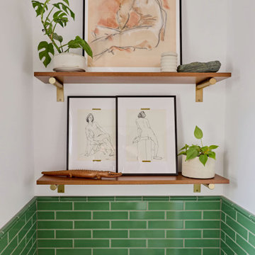 2x8 Sea Green Bathroom