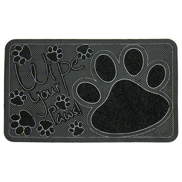 Homenmore Rubber Wipe Your Paws, Black, 18"x30"