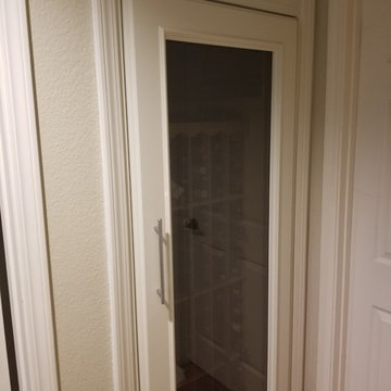 Built in closet wine cabinet