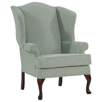 Crawford Wingback Chair, Seafoam