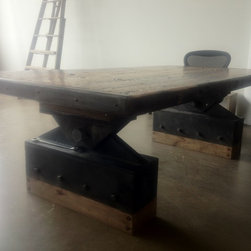 Custom table made from old bridge knuckles! - Dining Tables