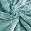 Plain Faux Fur Throw Blanket, Harbor Grey, 60"x80"