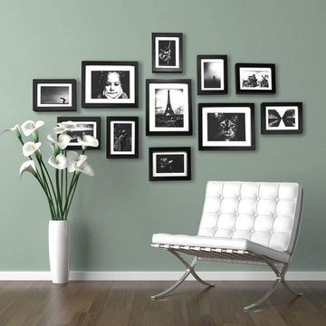 Photo Frame Set with Picture Mounts-11 Frames