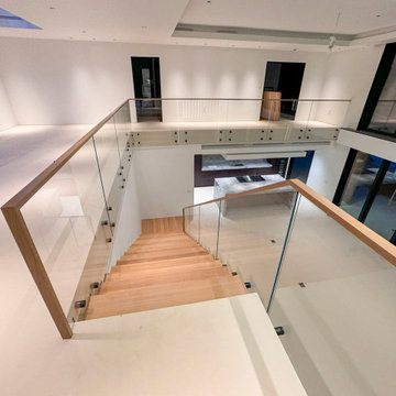 Project #126 | Contemporary Staircases with Integrated LEDs & Glass Railing
