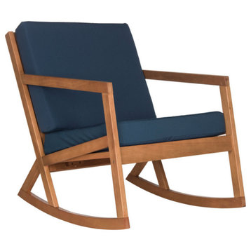 Pagel Rocking Chair, Natural/Navy