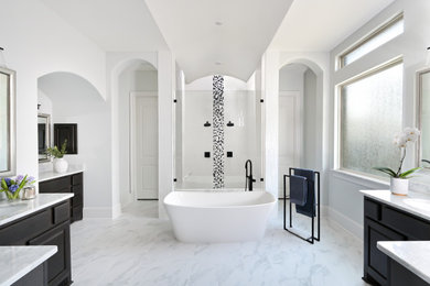 Inspiration for a transitional bathroom remodel in Houston