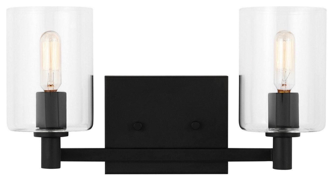 Fullton LED Bath Wall Sconce, Midnight Black - Transitional - Bathroom ...