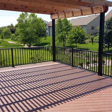 Timbertech Rosewood Deck with Pergola