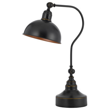 Adjustable Metal Downbridge Desk Lamp, Dark Bronze
