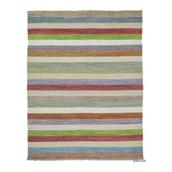 Old Yarn Kilim Rug - Area Rugs