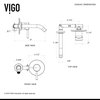 VIGO Rectangular Copper Glass Vessel Sink and Wall Mount Faucet Set