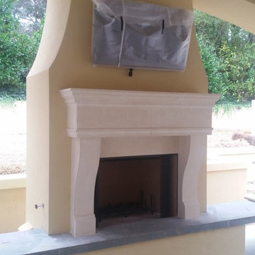 Cast Stone Fireplace Mantels outdoor fireplace