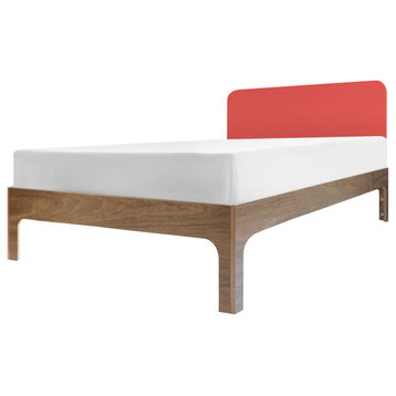 Nico & Yeye Minimo Bed, Full - Nico & Yeye, Walnut, Red