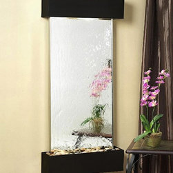 Cascade Springs Wall Fountain with Blackened Copper and Silver Mirror - Products