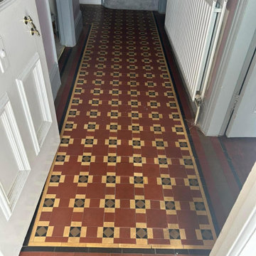 Edwardian Encaustic Tiled Hallway Refurbished in Kidderminster