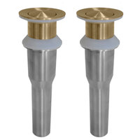 STYLISH Brushed Gold Standard Pop-Up Vessel Sink Drain with Overflow Set of 2